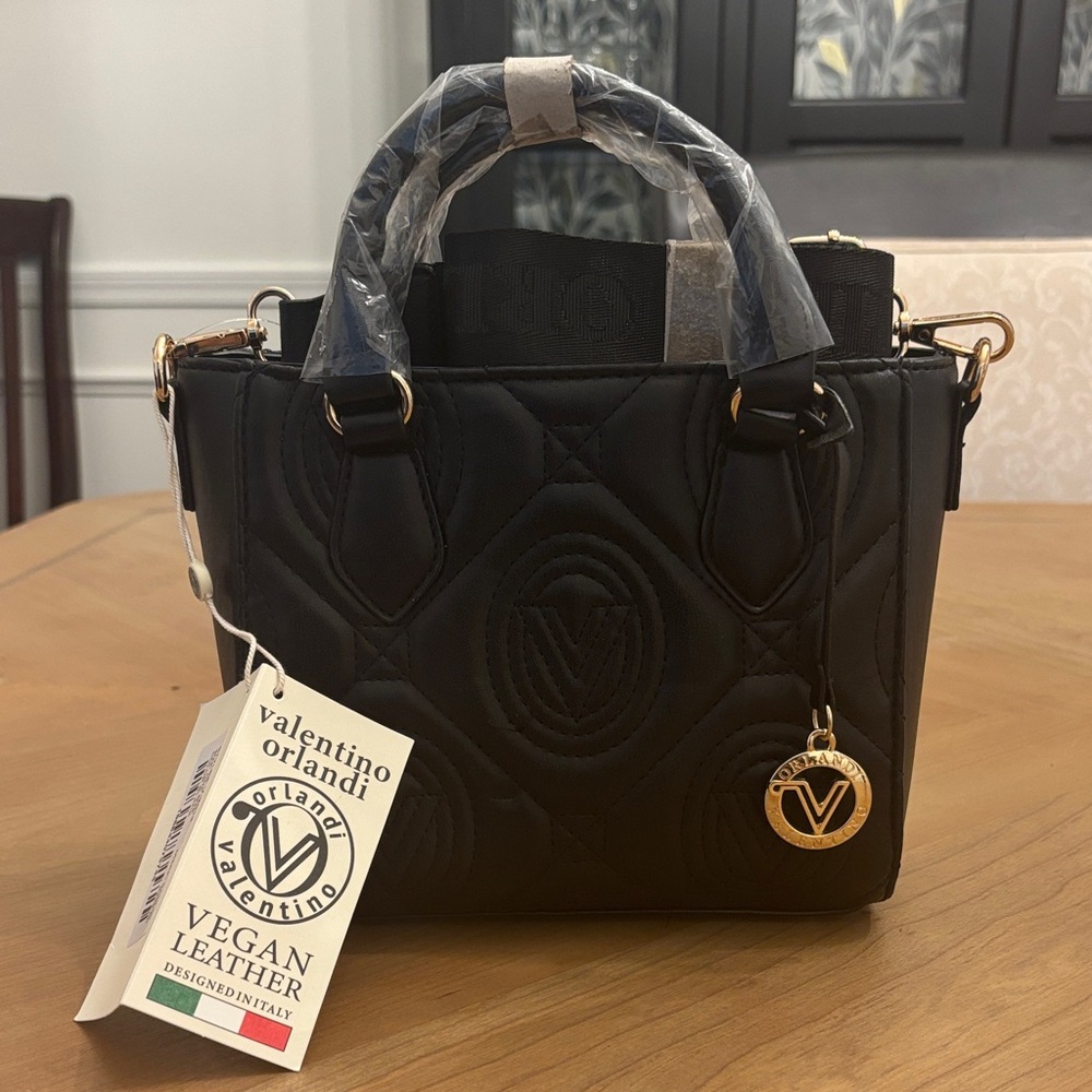 Valentino Orlandi Black Quilted Mini Bag